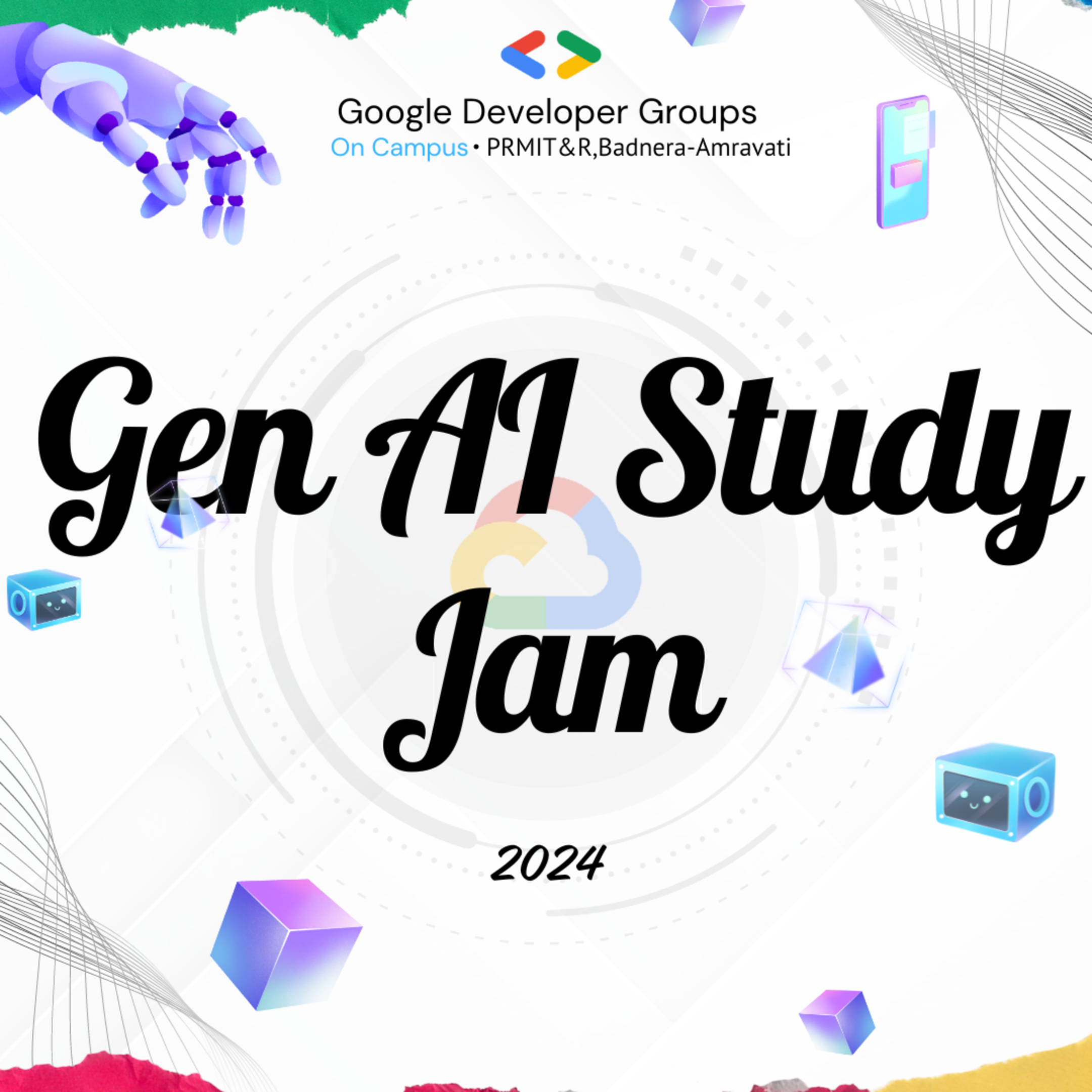 See Gen AI Study Jam Session 2 at Google Developer Groups GDG on Campus Prof. Ram Meghe